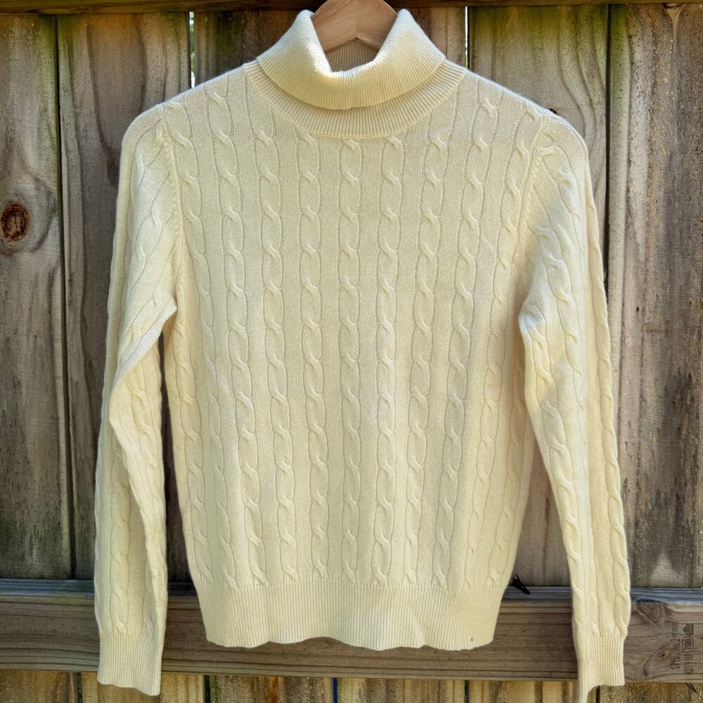Madison Studio Cashmere Cable Turtleneck